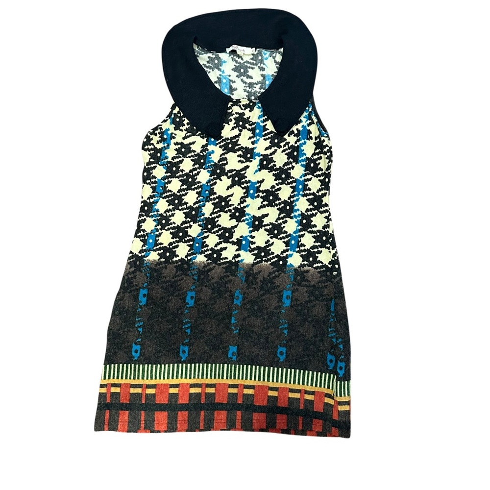 Chic Multicolor Patterned Mini Dress Size Xl Mode… - image 3